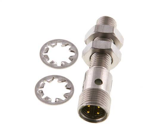 Interruptor de proximidad inductivo 1,5 mm M8x1 M12 (4 patillas)