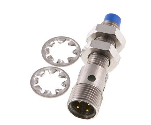 Interruptor de proximidad inductivo 2,5 mm M8x1 M12 (4 patillas)