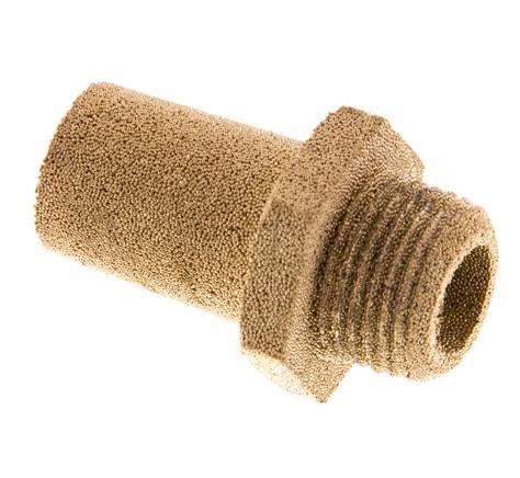 Silenciador Neumático de Bronce Sinterizado G3/8'' Conexión Hexagonal [2 Piezas]