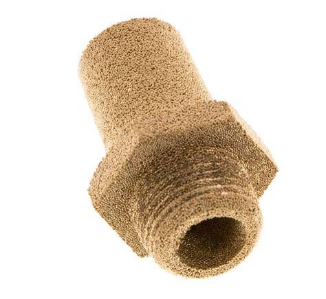 Silenciador Neumático de Bronce Sinterizado G3/8'' Conexión Hexagonal [2 Piezas]