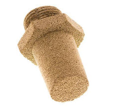 Silenciador Neumático de Bronce Sinterizado G3/8'' Conexión Hexagonal [2 Piezas]