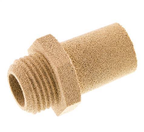 Silenciador Neumático de Bronce Sinterizado G1/2'' Conexión Hexagonal