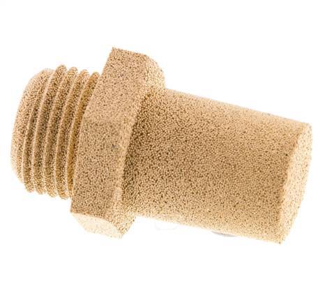 Silenciador Neumático de Bronce Sinterizado G1/2'' Conexión Hexagonal