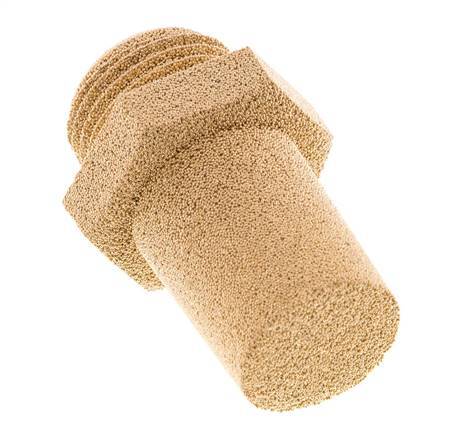 Silenciador Neumático de Bronce Sinterizado G1/2'' Conexión Hexagonal