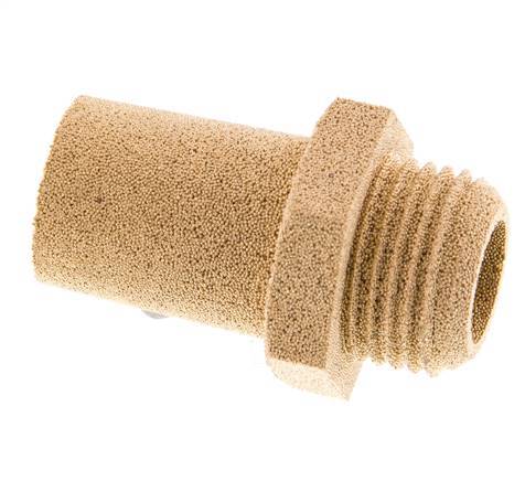 Silenciador Neumático de Bronce Sinterizado G1/2'' Conexión Hexagonal