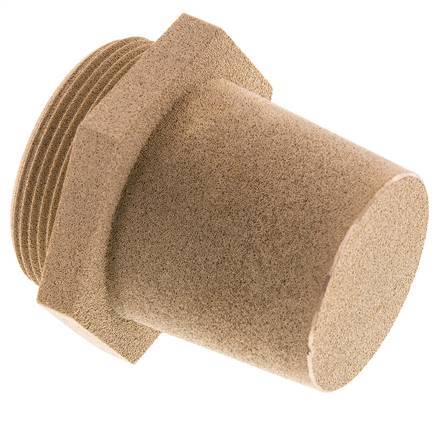 Silenciador Neumático de Bronce Sinterizado G2'' Conexión Hexagonal