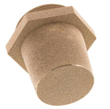 Silenciador Neumático de Bronce Sinterizado G2'' Conexión Hexagonal