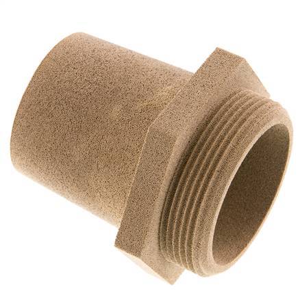 Silenciador Neumático de Bronce Sinterizado G2'' Conexión Hexagonal