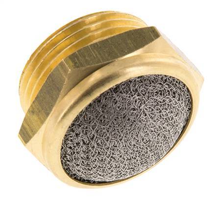 Silenciador Neumático Compacto de Latón G3/4'' 1.4301 Malla Metálica