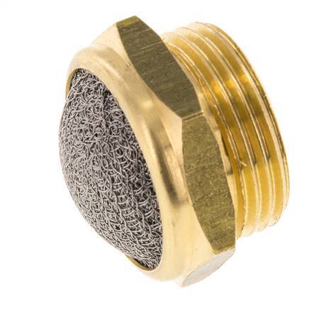 Silenciador Neumático Compacto de Latón G3/4'' 1.4301 Malla Metálica