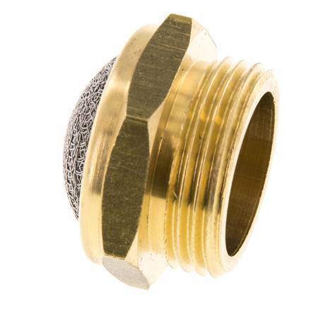 Silenciador Neumático Compacto de Latón G3/4'' 1.4301 Malla Metálica