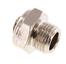 Silenciador Neumático Compacto de Latón Niquelado G1/8'' 1.4301 Malla Metálica [10 Piezas]