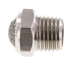 Silenciador Neumático Compacto de Acero Inoxidable NPT 1/4'' 1.4301 Malla Metálica
