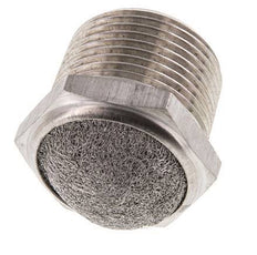Silenciador Neumático Compacto de Acero Inoxidable NPT 1'' 1.4301 Malla Metálica