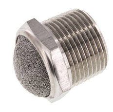 Silenciador Neumático Compacto de Acero Inoxidable NPT 1'' 1.4301 Malla Metálica