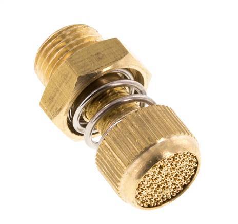 Silenciador de Control de Flujo de Latón G1/8'' con Tornillo Estriado [2 Piezas]