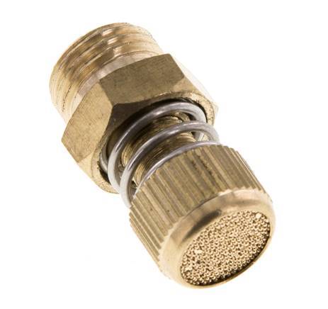 Silenciador de Control de Flujo de Latón G1/4'' con Tornillo Estriado [2 Piezas]
