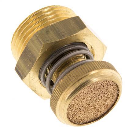 Silenciador de Control de Flujo de Latón G1'' con Tornillo Estriado