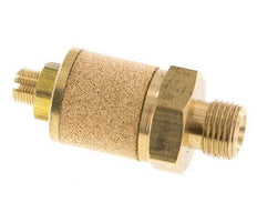 Silenciador de Control de Flujo de Latón G1/8'' con Tuerca de Bloqueo