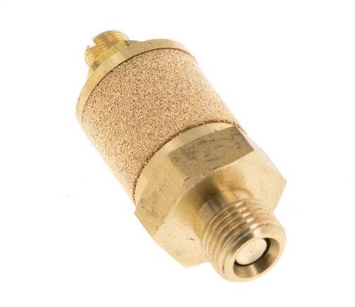 Silenciador de Control de Flujo de Latón G1/8'' con Tuerca de Bloqueo