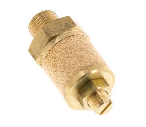 Silenciador de Control de Flujo de Latón G1/8'' con Tuerca de Bloqueo
