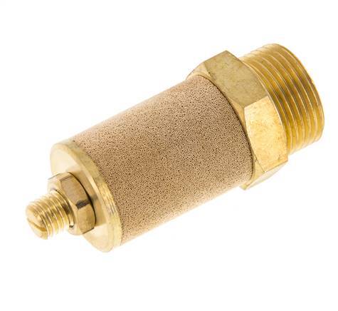 Silenciador de Control de Flujo de Latón G3/4'' con Tuerca de Bloqueo