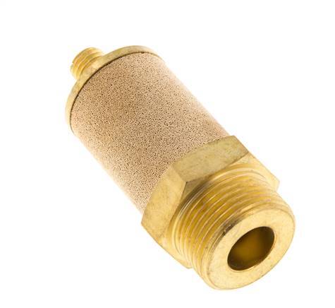 Silenciador de Control de Flujo de Latón G3/4'' con Tuerca de Bloqueo