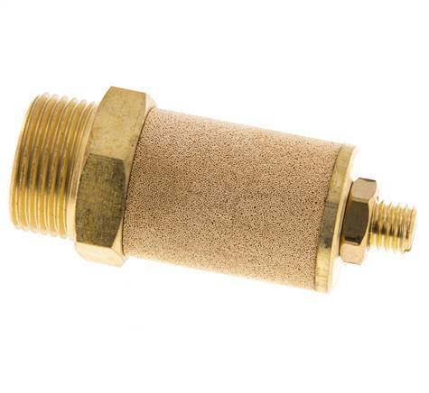 Silenciador de Control de Flujo de Latón G3/4'' con Tuerca de Bloqueo