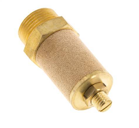 Silenciador de Control de Flujo de Latón G3/4'' con Tuerca de Bloqueo