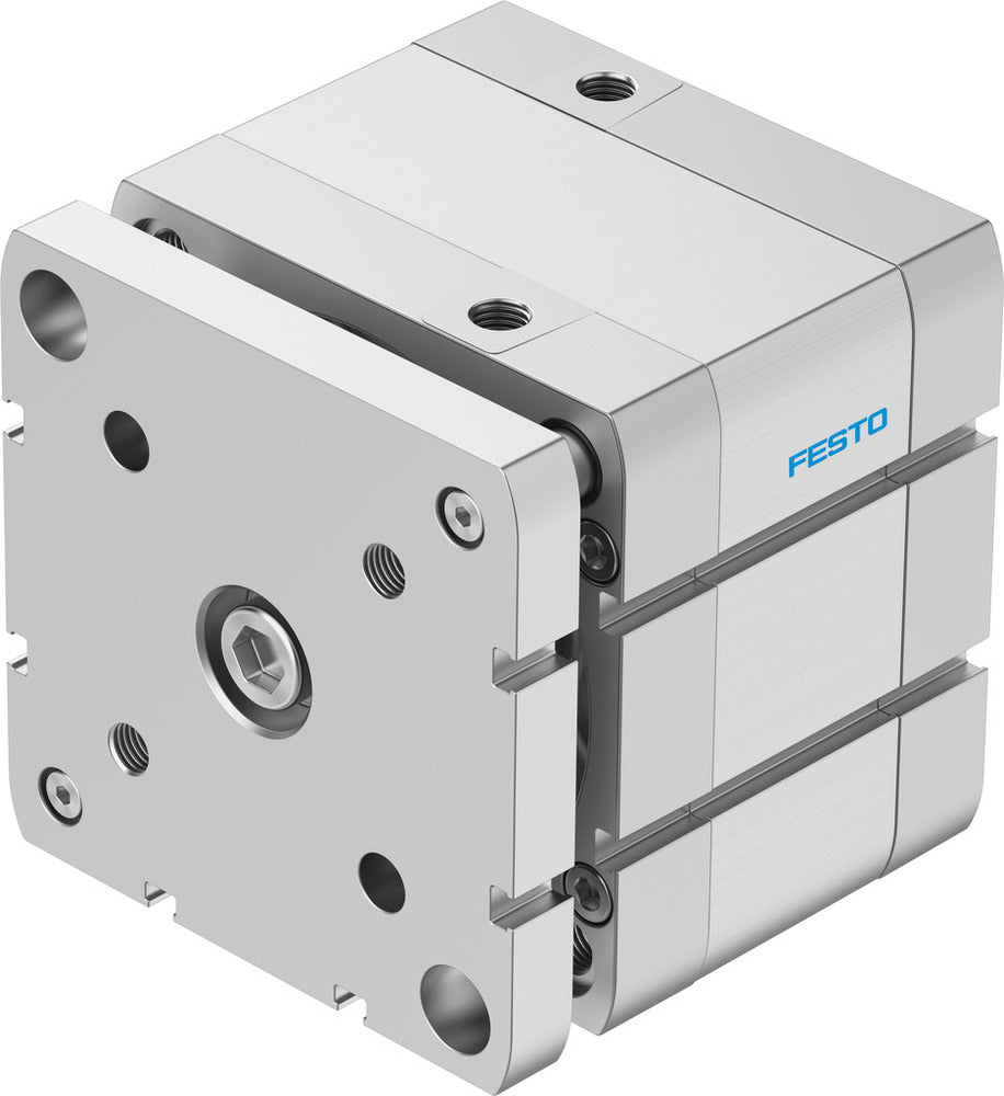 Festo Cilindro Compacto 100mm Diámetro 20mm Carrera ISO 21287 Doble Efecto - 554288
