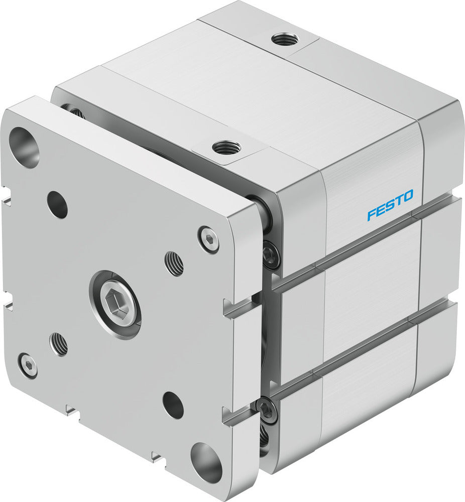Festo Cilindro Compacto 100mm Diámetro 25mm Carrera ISO 21287 Doble Efecto - 554289