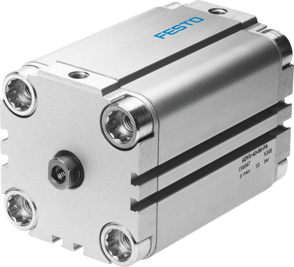 Cilindro Compacto Festo 80mm Diámetro 30mm Carrera Doble Efecto - 156572