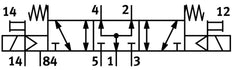 Festo 5/3 Válvula Solenoide De Aire A Presión Brida 470L/Min - 573487