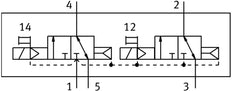 Festo 2x3/2 NC Monostable Válvula Solenoide De Aire G1/8 560l/min - 566496