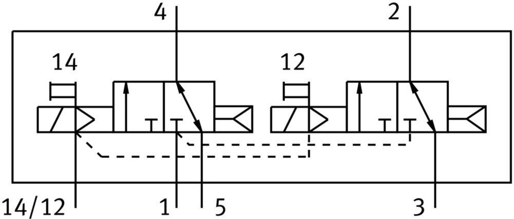 Festo 2x3/2 NC Monostable Válvula Solenoide De Aire M5 150L/Min - 566463