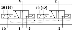 Festo 2x3/2 NO Monostable Válvula Solenoide De Aire M7 170L/Min - 566480