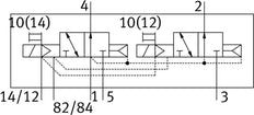 Festo 2x3/2 NO Monostable Válvula Solenoide De Aire Brida 150l/min - 573411