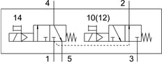 Festo 2x3/2 NO/NC Monostable Válvula Solenoide De Aire G1/8 480 - 500l/min - 8031506