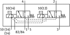 Festo 2x3/2 NO Monostable Válvula Solenoide Aire Brida 800l/min - 8004889