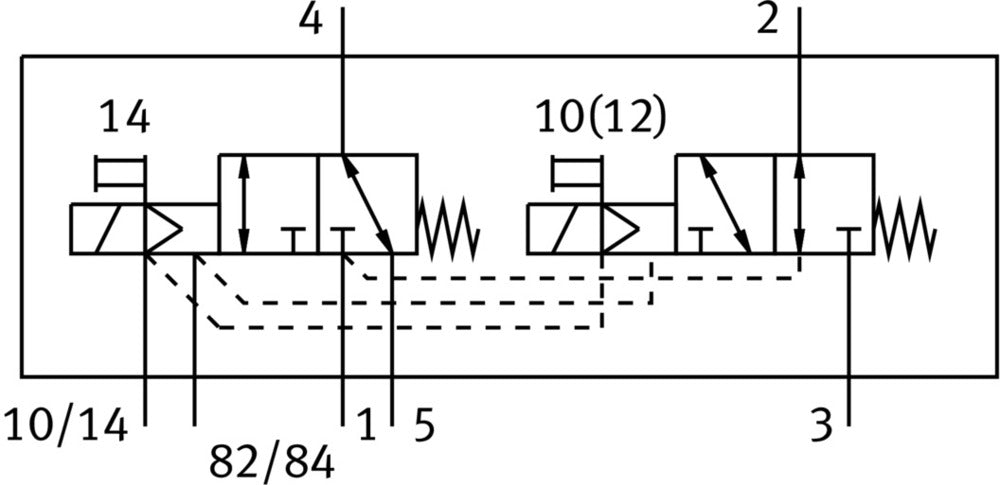 Festo 2x3/2 NO/NC Monostable Válvula Solenoide Aire Brida 800l/min - 8004890