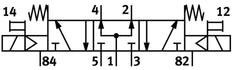 Festo 5/3 Válvula Solenoide De Aire A Presión G3/8 1600L/Min - 575623