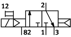 Festo 3/2 NC Monostable Válvula Solenoide De Aire QS-4 190l/min - 196846