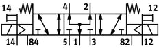 Festo 5/3 Válvula Solenoide De Aire A Presión QS-6 300L/Min - 533158