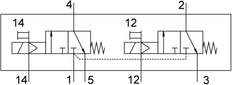 Festo 2x3/2 NC Monostable Válvula Solenoide De Aire G3/8 1600l/min - 8036701
