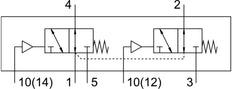 Festo 2x3/2 NO Válvula Neumática Monostable M5 125l/min - 574252