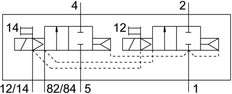 Festo 2x2/2 NC Monostable Válvula Solenoide De Aire M7 260L/Min - 545230
