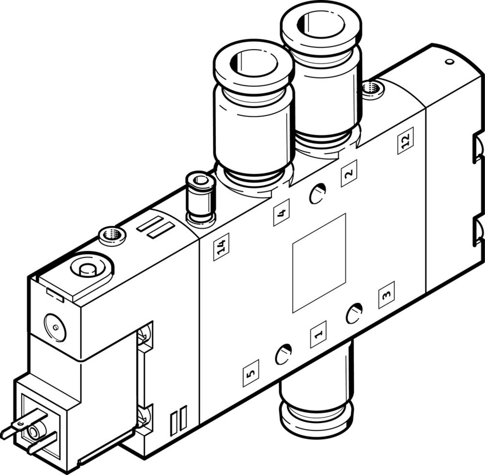 Festo 5/2 Monostable Válvula Solenoide De Aire QS-8 850L/Min - 163150