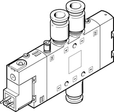 Festo 5/2 Monostable Válvula Solenoide De Aire QS-8 850L/Min - 163794