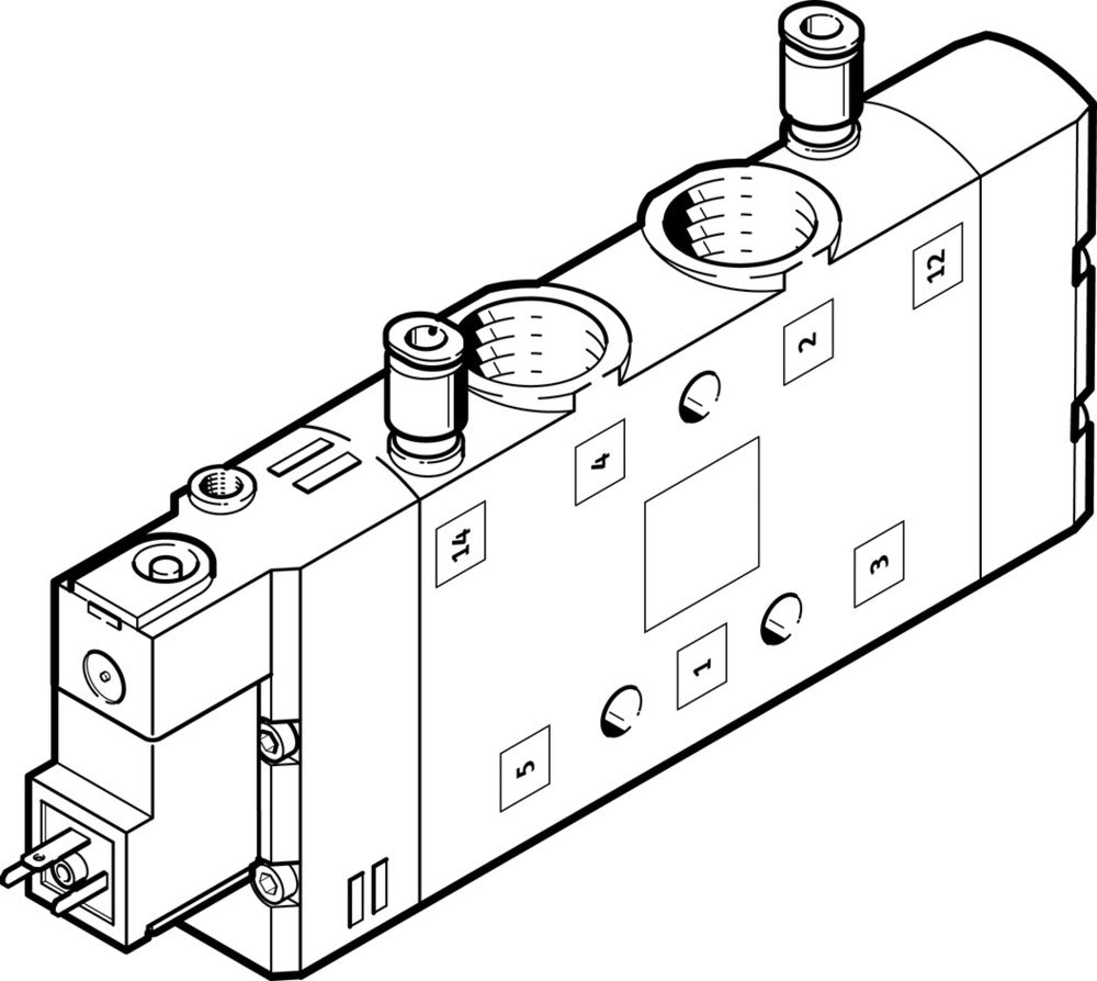 Festo 5/2 Monostable Válvula Solenoide De Aire G3/8 2900L/Min - 163814