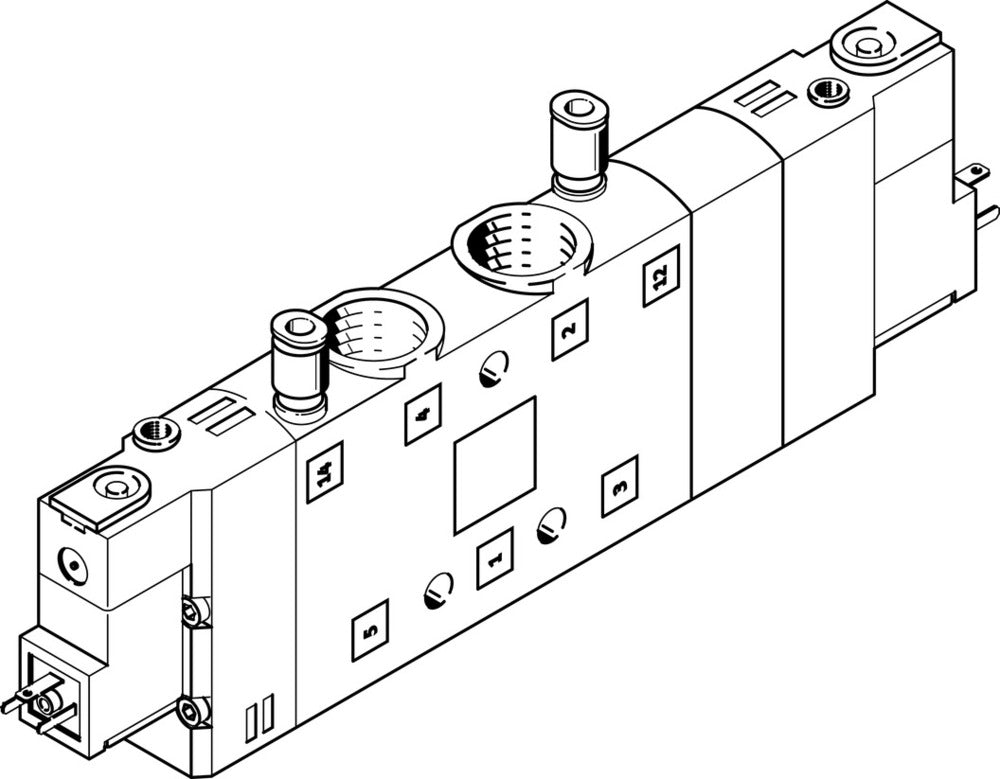 Festo 5/3 NC Válvula Solenoide De Aire G3/8 3000l/min - 170266